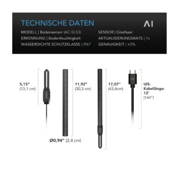 AC Infinity Bodensensor-Sonde für Controller AI+