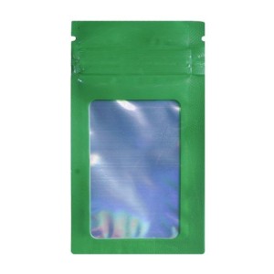 Mylarbeutel Fenster 100 x 60 mm grün 50 Stück