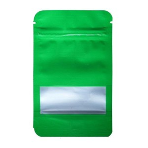 Mylarbeutel Fenster 140 x 85 mm grün 50 Stück