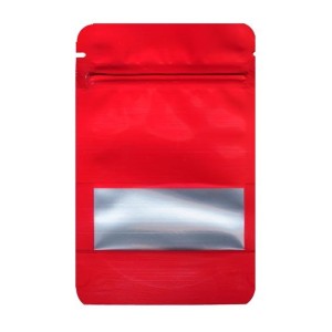Mylarbeutel Fenster 140 x 85 mm rot 50 Stück