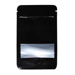 Mylarbeutel Fenster 140 x 85 mm schwarz 50 Stück